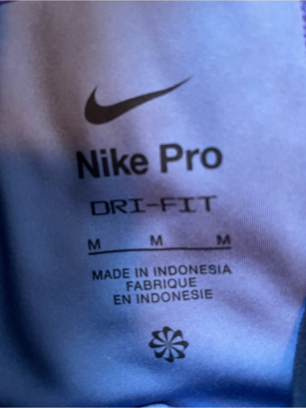 Nike pros purple print Nike Pro shorts women’s M medium compression gym dri fit - Picture 4 of 6